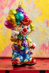 Zberateľská sklenená ozdoba na stromček Merry Clown