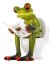 Socha žaby na záchode