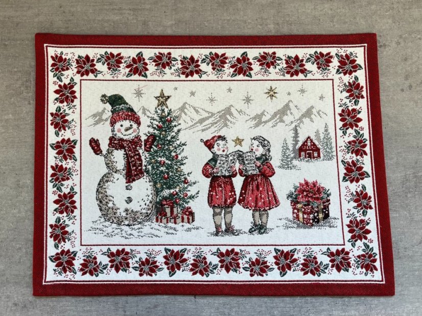 Christmas jacquard placemat Carolers 35x45 cm