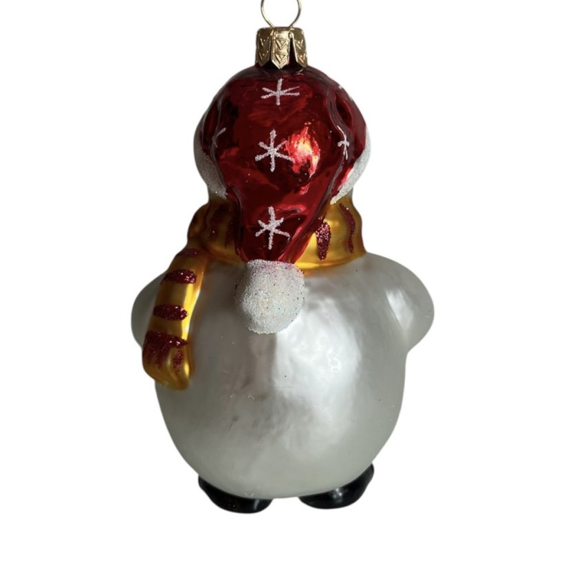 Sběratelská skleněná ozdoba na stromeček Sněhulák