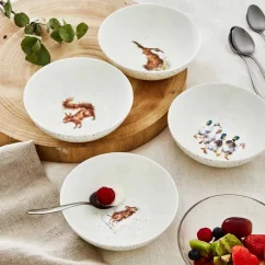 Sada porcelánových misek Venkovská zvířata 4 ks