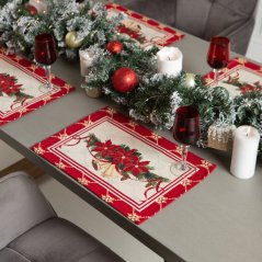 Tapestry Christmas placemat with bells motif 35x45 cm