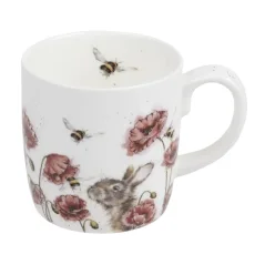 Porcelain mug Rabbit and bees 310 ml