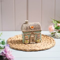 Świecznik ceramiczny Letni domek 15 cm