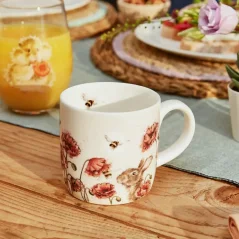 Porcelain mug Rabbit and bees 310 ml