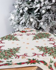 Tapestry christmas tablecloth with tree motif