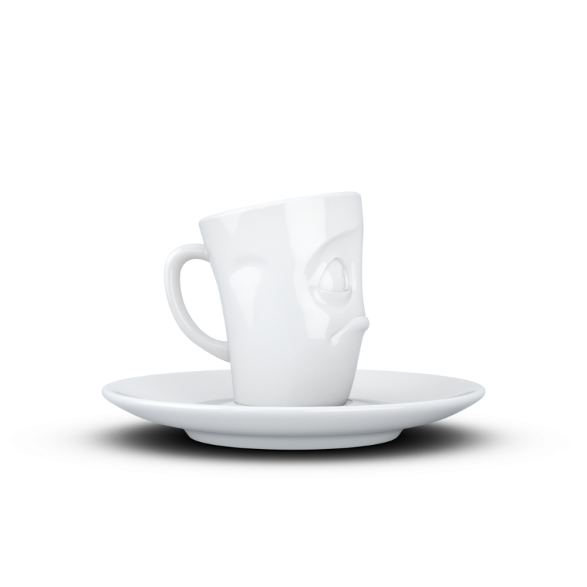Hrnek na espresso s uchem "Zmatený", 80 ml