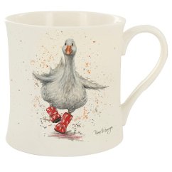 Porcelain mug Duck in red boots 250 ml