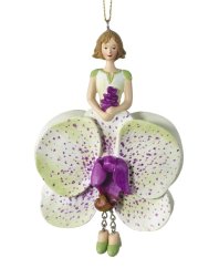 Dekorativní závěsná figurka Květinová dívka Orchideje