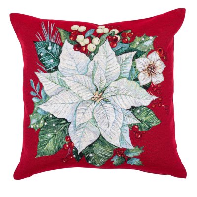 Tapestry Christmas pillowcase with motif White Christmas star 45x45 cm