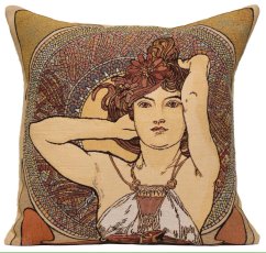 Gobelínový povlak na polštář Amethyst, Alfons Mucha 45x45 cm