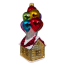 Zberateľská sklenená ozdoba na stromček Dom s balónikmi