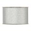 Wide Christmas fabric ribbon Silver 6,3 cm x 20 metres