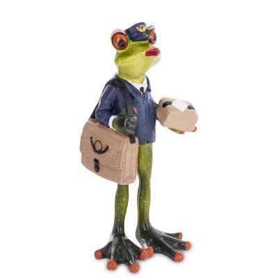 Frosch Postmann Statuette