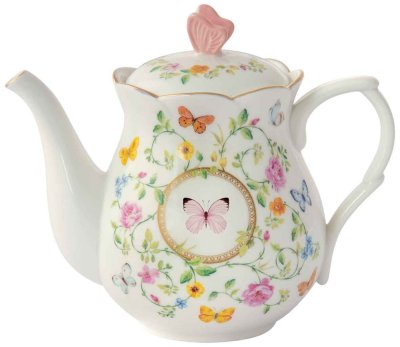 Porcelánová čajová kanvica Butterfly 900 ml