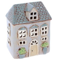 Ceramic candle holder House 17 cm