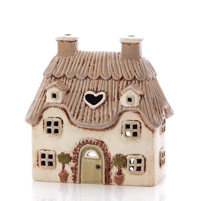 Ceramic candle holder Summer house 18 cm