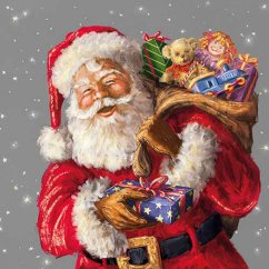 Christmas paper napkins Santa with gifts 20 pcs