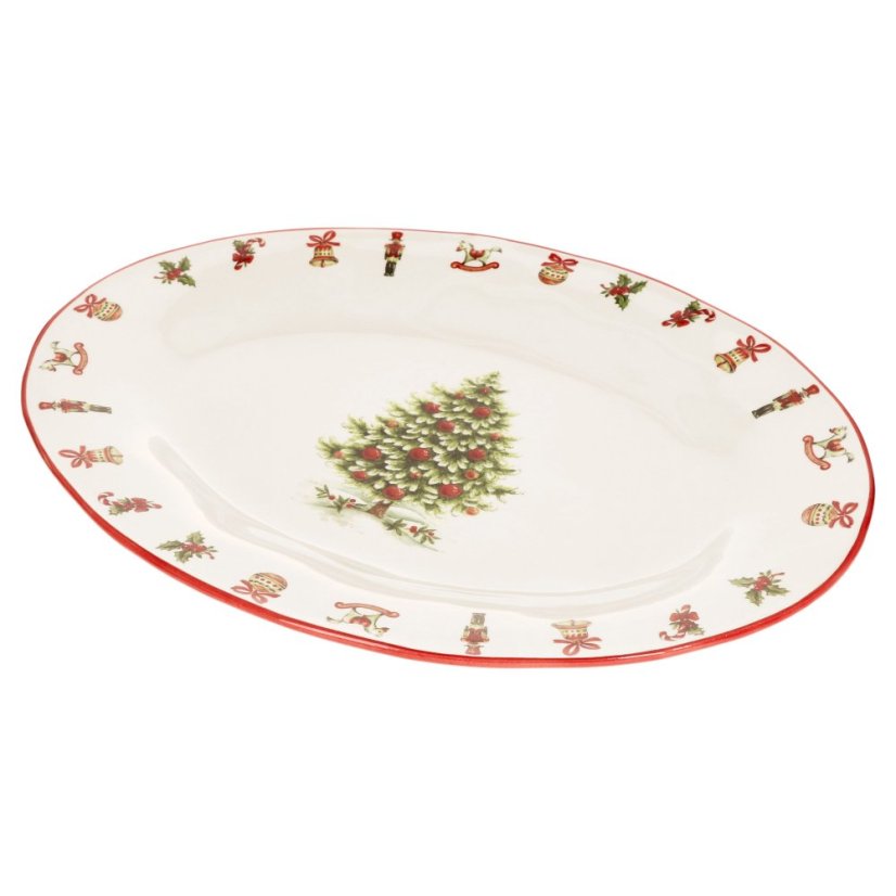 Keramische Servierplatte Weihnachten Weihnachtsbaum 45 cm