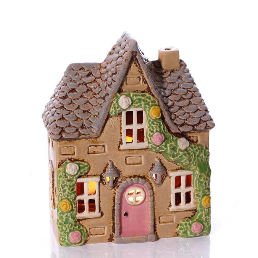 Świecznik ceramiczny Letni domek 20 cm