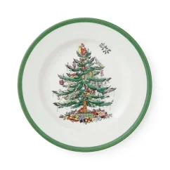 Kameninový dezertný tanier Retro vianočný stromček 20 cm