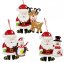 Christmas tree ornament Santa 8 cm - Type: se sněhulákem