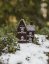 Ceramic candle holder House - Gingerbread house brown 16 cm