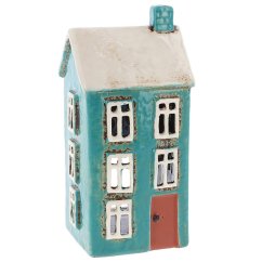 Ceramic candle holder House 15 cm
