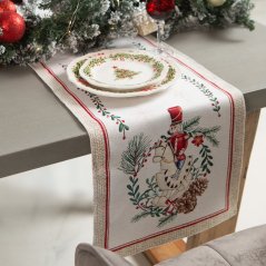 Tapestry Christmas runner with Nutcracker motif 40x160 cm