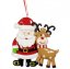Christmas tree ornament Santa 8 cm - Type: se sněhulákem