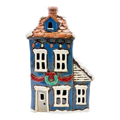 Keramický svietnik Domček – Vianočný domček 27 cm