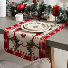 Tapestry Christmas tread with motif Bells 47x100 cm