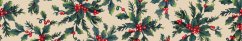 Christmas fabric ribbon holly and berries 3,8 cm x 15 meters