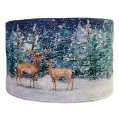 Wide Christmas fabric ribbon Les 6,3 cm x 15 metres