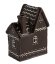 Ceramic candle holder House - Gingerbread house brown 16 cm
