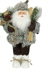 Christmas decoration Santa grey 45 cm