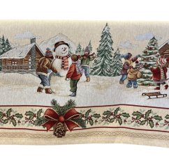 Vánoční ubrus s motivem Sněhové hrátky