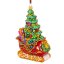 Collectible glass tree ornament Sleigh with Christmas tree
