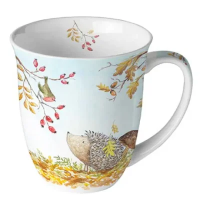 Porcelánový hrnček „Jeseň – Ježko“ 400 ml