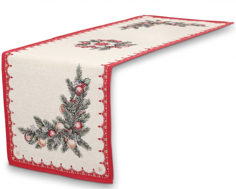 Gobelínový vánoční běhoun s motivem Vánoční stužky 45x140 cm