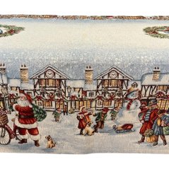 Tapestry Christmas tablecloth Christmas carousel