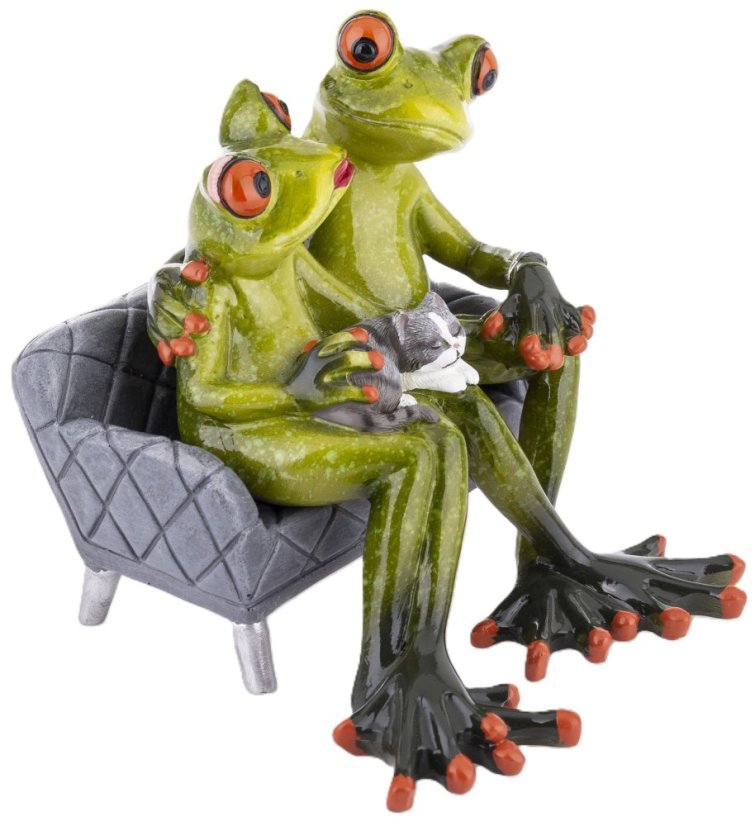 Soška Žaby na pohovce