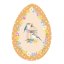 Porcelánový servírovací talíř Velikonoční vajíčko oranžový