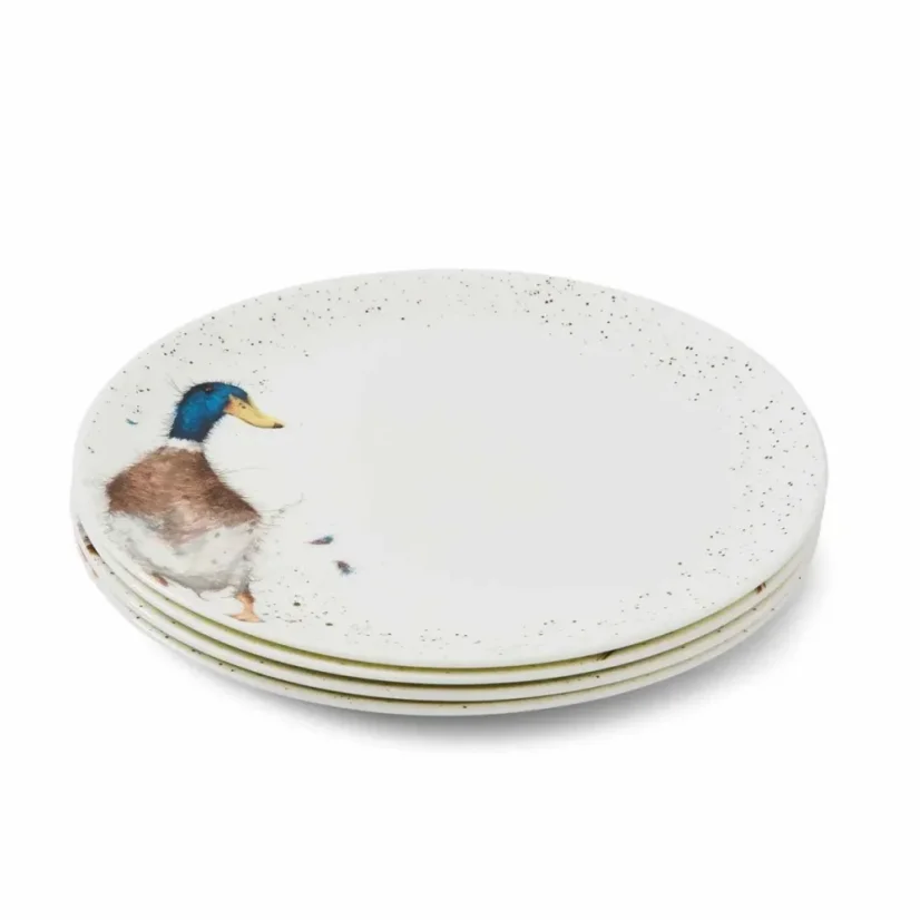 Sada porcelánových talířů Venkovská zvířata 26,6 cm 4 ks