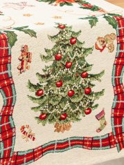 Vianočný behúň s motívom vianočného stromčeka 40x100 cm