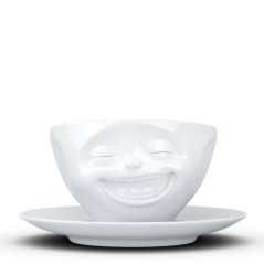 Coffee cup "Laughing" in white, 200 ml