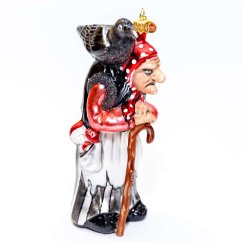 Sběratelská skleněná ozdoba na stromeček Ježibaba