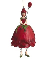 Dekorativní závěsná figurka Květinová dívka Růže