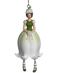 Dekorativní závěsná figurka Květinová dívka Konvalinka