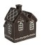 Ceramic candle holder House - Gingerbread house brown glossy 14 cm